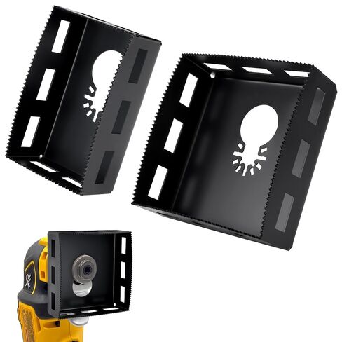 Upgrade Square Slot Drywall Outlet Cutter for DeWalt 20V & Milwaukee M18 | 2-Pack Heavy-Duty Oscillating Multitool Saw Blade for Precision Cuts in Sheetrock,Gypsum Board & Electrical Box Projects in Kuwait