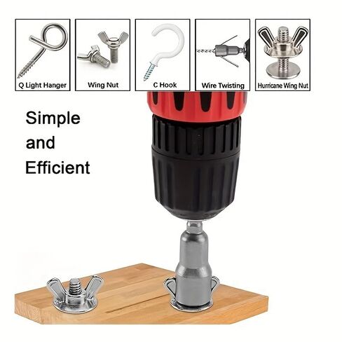 Hex Shank Socket Driver Adapter with Eye Bolt Screw Driver, Quick Connect Drill Bit Extension, High-Speed Install Tool for Woodworking, DIY Craft and Home Improvement in Kuwait
