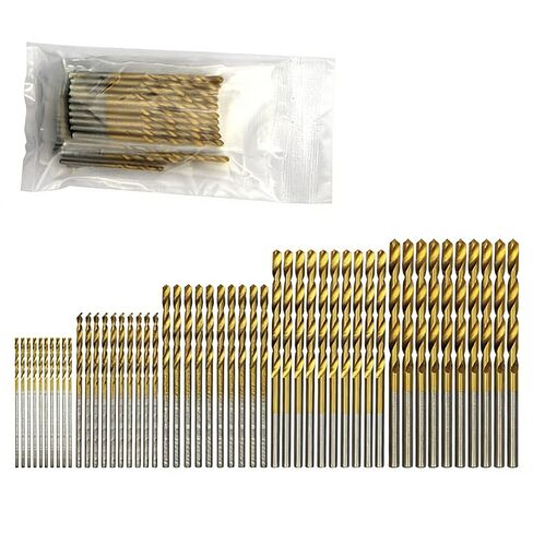 50-Piece Coated Drill Bit Set – Premium Hex Shank Drill Bits with Precision-Tip High-Speed Steel for Maximum Durability & Versatility in Kuwait