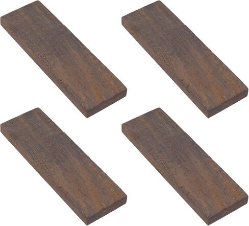 Ebony Wood Knife Handle Scales, 4 PCS | Natural Ebony Wood, Hard & Durable Texture, For Knife Handles, Carving & Bead Making in Kuwait