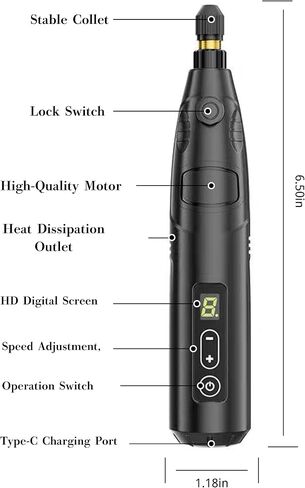 Mini Cordless Rotary Tool, 6-Speed 3.7V Rechargeable Rotary Tool Kit with 69 Accessories, USB Charging Multi-Purpose DIY Tool for Sanding, Polishing, Drilling, Engraving in Kuwait