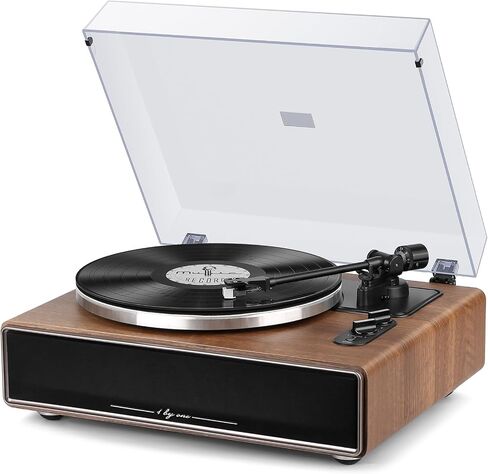 1 BY ONE Belt Drive Turntable with Bluetooth Connectivity, Built-in Phono Pre-amp, USB Digital Output Vinyl Stereo Record Player with Magnetic Cartridge, 33 or 45 RPM in Saudi Arabia