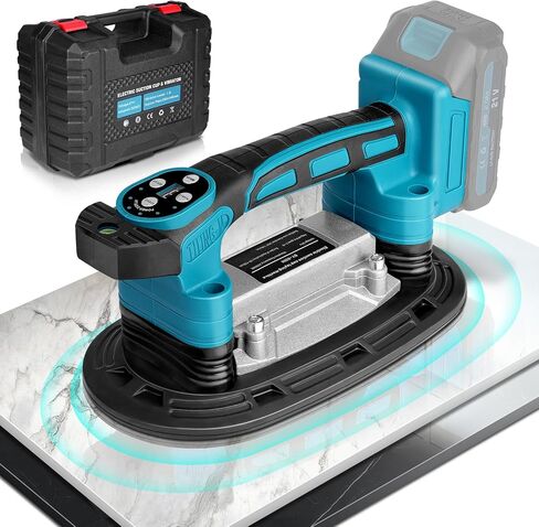 Tile Vibration Tool Suction Cup 250mm, Compatible with Dewalt 20V Battery | Max 551lbs/250kg, 25000r/Min, 9 Speeds Handheld Tile Suction Cup Vibrating Tool Tiling Vibrator for Tiling Leveling in Kuwait