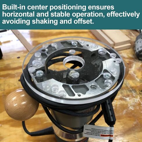 6-1/2 Inch Clear Acrylic Router Base Plate, Letter-Marked Pre-Drilled | Base with Screws & Centering Pin, Compatible with Dewalt, Porter Cable, Craftsman, Ryobi, Hitachi Trim Routers in Kuwait