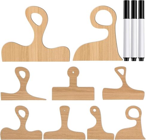 7 Pcs Acrylic Router Templates for Woodworking, Charcuterie Board Template Set with 3 Marking Pens, Clear Guide Stencils for DIY Kitchen Cutting Boards and Serving Platters in Kuwait