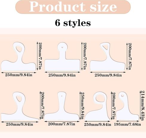 7 Pcs Acrylic Router Templates for Woodworking, Charcuterie Board Template Set with 3 Marking Pens, Clear Guide Stencils for DIY Kitchen Cutting Boards and Serving Platters in Kuwait