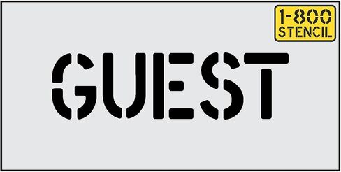 4" Guest Pavement and Curb Marking Stencil - 1/8" (.125") PRO-Grade LDPE - Curb in Kuwait
