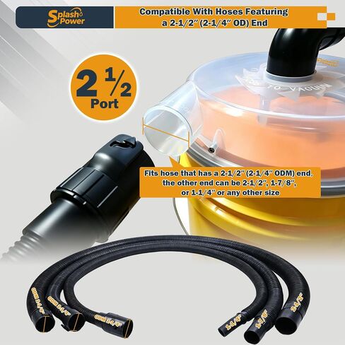 Low Profile Dust Separator for Shop Vac, Cyclone Dust Collector with 2-1/2 Inch Hose & 90° Elbow, High Efficiency Dust Collection System for Wet Dry Vacuum, Fits Standard 5 Gallon Buckets in Kuwait