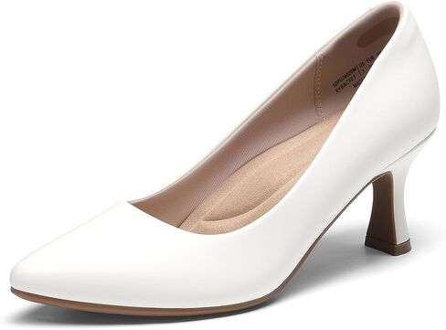 DREAM PAIRS Women's Pumps Closed Toe Comfortable Kitten Heels Pointed Toe Work Business Dress Shoes with Arch Support in Kuwait