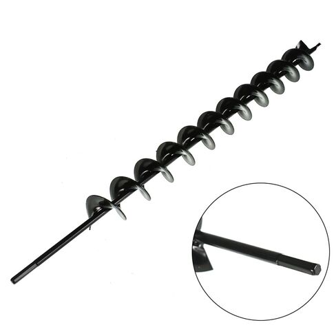 munirater 2 x 24 Inch Auger Drill Bit for Planting Replacement for Umbrella Hole Digger 3/8 Inch Hex Drive Drill in Kuwait