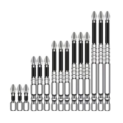15 Pcs K5 Anti Slip Impact Resistant Threaded Bit Set Magnetic Fastening Accessories in Kuwait