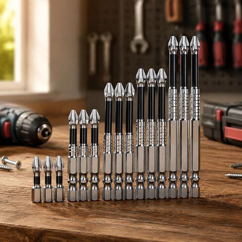 15 Pcs K5 Anti Slip Impact Resistant Threaded Bit Set Magnetic Fastening Accessories in Kuwait