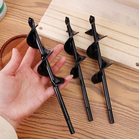 Garden Auger Drill Bit Tool Spiral Hole Digger Ground Drill Earth Drill for Seed Planting Gardening Fence Flower Planter (Radius 5cm) in Kuwait