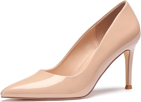 Women’s Stiletto Pumps Closed Pointed Toe Heels, 3 Inch High Heels for Women Dressy Slip On Pumps, Dress Heels for Work Office Wedding Party in Kuwait