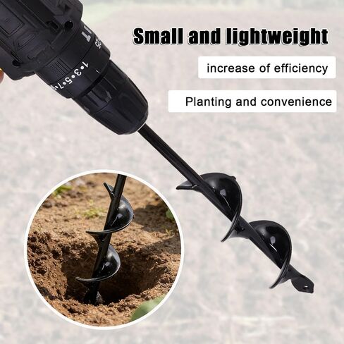Garden Auger Drill Bit Tool Spiral Hole Digger Ground Drill Earth Drill for Seed Planting Gardening Fence Flower Planter (Radius 5cm) in Kuwait
