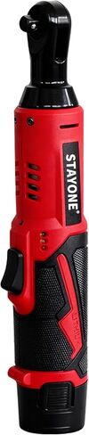 Cordless Electric Ratchet Wrench Set, 3/8" 12V Power Ratchet Tool with 45 N.M Torque, 380 RPM, 2x 2.0Ah Li-Ion Batteries for Auto Repair Home Mechanic in Kuwait