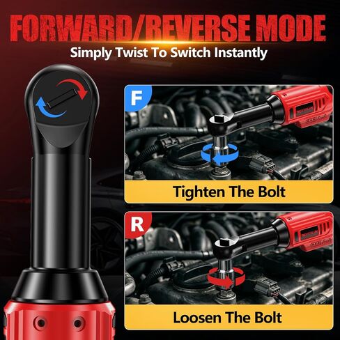3/8" Cordless Power Ratchet Wrench Compatible with Milwaukee 18V Battery (No Battery) 60FT Torque, 0-400RPM Variable Speed Motor, Extended Wrench with 7 Sockets 1/4" Adapter 3" Extension Bar in Kuwait
