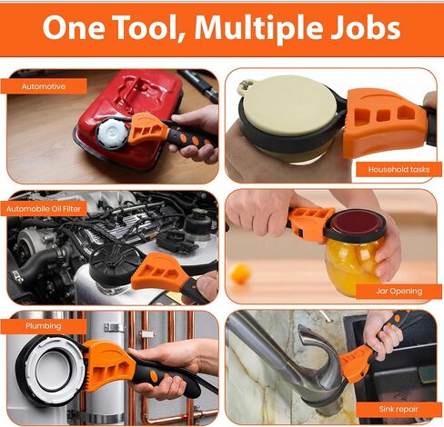 Adjustable Strap Wrench Set – Heavy Duty Rubber Strap Oil Filter Wrench Tool, Non-Slip Grip for Plumbing, Automotive, Jar Opening & Pipe Repair (Fits Large & Small Diameters) in Kuwait