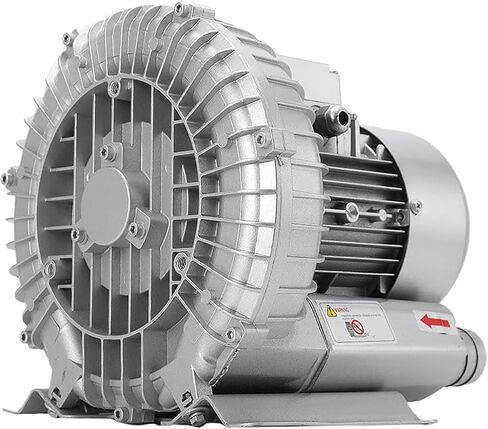 Regenerative Blower, High Pressure Commercial Air Pump Blower, Industrial Vacuum Pump, Single Phase for Air Blowing Or Suction, Low Noise, for Fish Ponds, Aquariums, 550W/0.74HP in Kuwait