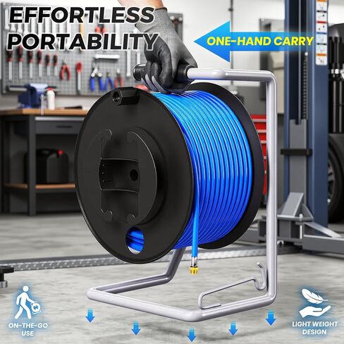 TAILONZ PNEUMATIC 1/2" x 65 ft Air Hose Reel, Pixel-Coated Sanding Hose with 1/4" NPT Threads,Air Tubing Kit Pipe Hose Air Line Tubing Max 160 PSI in Kuwait