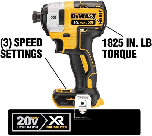 DEWALT DCF887BR 20V MAX XR 1/4in 3-Speed Cordless Impact Driver TOOL ONLY (Renewed) in Kuwait