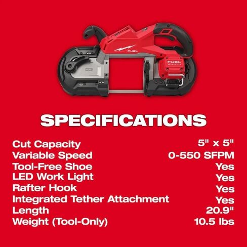 2929-20 for Milwaukee M18 Brushless Cordless Deep Cut Band Saw - Bare Tool | Power Band Saw in Kuwait