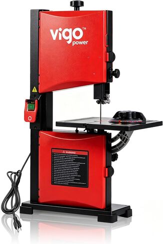 9-Inch Benchtop Band Saw for Woodworking, Portable Bandsaw, 2.8A Induction Motor, Dual-Speed 1700/2500 FPM, 12x12" Aluminum Tilting Table 0-45°, Miter Gauge & Dust Port, DIY in Kuwait