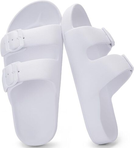 Womens Comfortable Arch Support Beach Sandals Waterproof Eva Slides | Adjustable Double Buckles,Quick Dry,Summer Walking Slides,Non Slip,Lightweight,Pool Sandals,Shower Outdoor Shoes in Kuwait