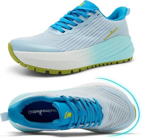 Women's Orthopedic Plantar Fasciitis Shoes: Comfortable Wide Arch Support Diabetic Orthotic Flat Feet Trail Running Athletic Hiking Sneakers, Casual Sports Trekking Walking Shoes for Foot Heel Pain in Kuwait