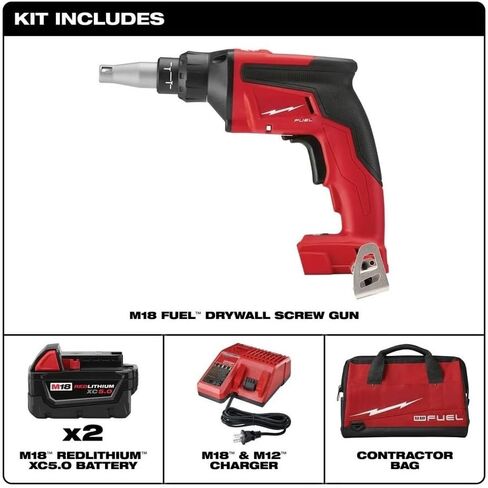 New 2866-22 for Milwaukee M18 Cordless Drywall Power Screwdriver Kit | Width 2.2 in Height 7.5 in Weight 2.5 lbs in Kuwait