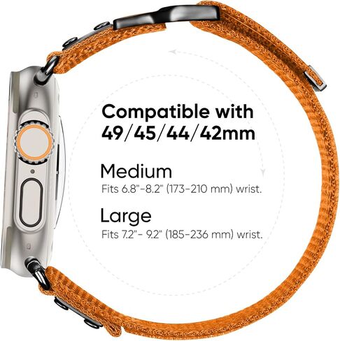 سوار رياضي من Suitisbest متوافق مع Apple Watch Ultra Band 49mm 45mm 44mm 42mm للرجال، سوار معصم رياضي من النايلون واسع جدًا لـ iWatch Ultra Series 8 7 6 5 SE in Kuwait