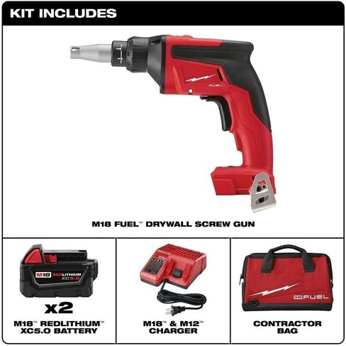 2866-22 Brushless Cordless Drywall Screw Gun for Milwaukee M18 Fuel 18V Drywall Screw Gun Kit w/Contractor Bag in Kuwait