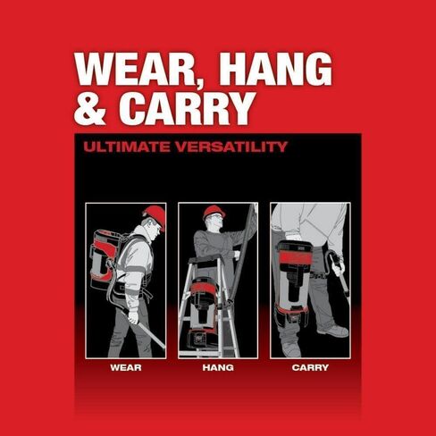 Fits Milwaukee M18 Fuel 0885-20 18V Cordless 3-in-1 Backpack Vacuum – Wet/Dry Portable Shop Vacuum with HEPA Filtration, Adjustable Hose in Kuwait