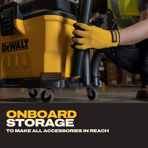 DEWALT 20V Cordless Shop Vac, AC/DC 9 Gal Wet Dry Vacuum Cleaner, Tool Only | Dual Motor System, Self-Cleaning Filter, Blower Function, Portable Shop Vacuum for Garage, Workshop & Jobsite, DXCVXA092B in Kuwait