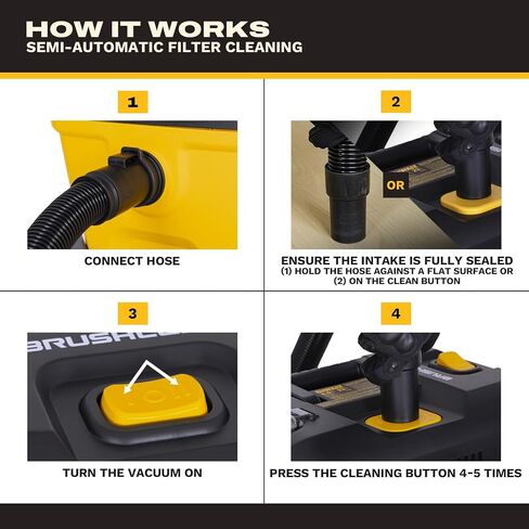DEWALT 20V Cordless Shop Vac, AC/DC 9 Gal Wet Dry Vacuum Cleaner, Tool Only | Dual Motor System, Self-Cleaning Filter, Blower Function, Portable Shop Vacuum for Garage, Workshop & Jobsite, DXCVXA092B in Kuwait