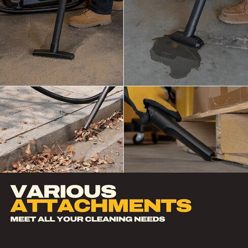 DEWALT 20V Cordless Shop Vac, AC/DC 9 Gal Wet Dry Vacuum Cleaner, Tool Only | Dual Motor System, Self-Cleaning Filter, Blower Function, Portable Shop Vacuum for Garage, Workshop & Jobsite, DXCVXA092B in Kuwait