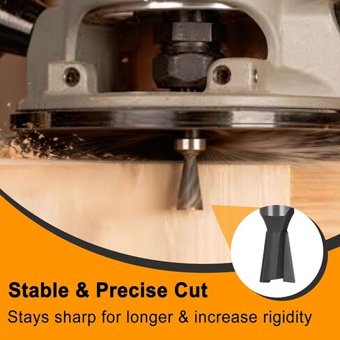 7 Degree Router Bit 43776PC（580305）, Compatible with 4200 Series of Por-TER Cable Dovetail Jigs, Carbide-Tipped Dovetail Router Bit with 17/32" Large Diameter in Kuwait