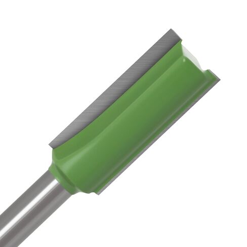7pcs 1/4" Shank Straight Router Bit 3/4/5/6/8/10/12mm Blade Diameter for Woodworking, Tungsten Carbide Double and Single Flute Straight Cut Router Bits Set, Green in Kuwait