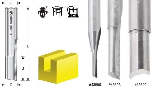 Amana Tool - 43501 Solid Carbide Single 'O' Flute Plastic Cutting 1/8 Dia x 5/16 x 1/4 Inc in Kuwait
