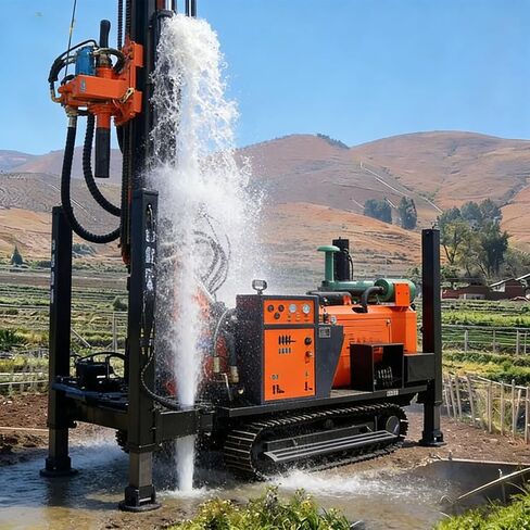 Pneumatic Water Well Drilling Rig | Compact Deep Borehole Drill Machine | Compact Water Well Drilling Rig for Farms, Remote Areas, and Geological Exploration with Stable Deep Drilling Performance. in Kuwait