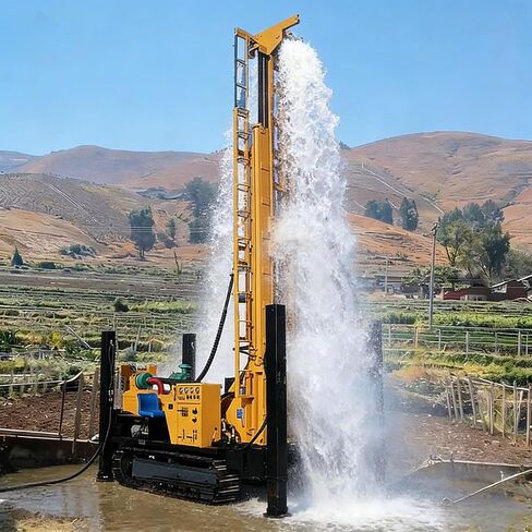 Hydraulic Water Well Drilling Rig | Pneumatic Fast Borehole Drilling | Hydraulic Deep Well Drilling Machine for Geological Survey, Farms, and Water Resource Development with Low Fuel Use. in Kuwait