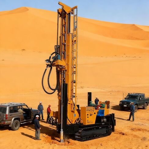 Hydraulic Deep Well Drilling Machine | Portable Borehole Drilling Rig | Drill Water Well Machine for Farms, Villages and Industrial Projects with Air and Water Dual Drilling Capability in Kuwait