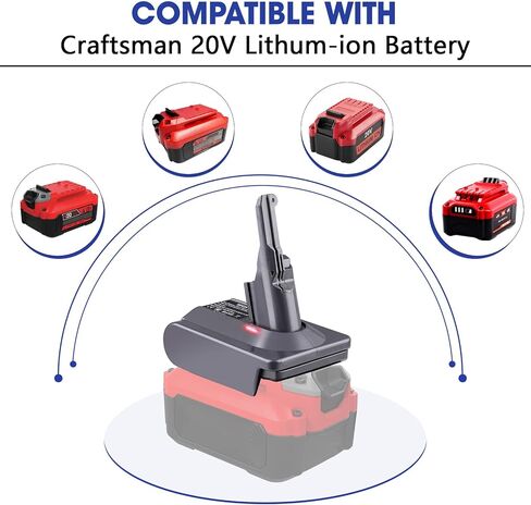 for Dyson V8 Battery Adapter for Craftsman 20V Battery Convert to for Dyson V8 Series Motorhead Handheld Vacuum Battery Converter (only Adapter) in Kuwait