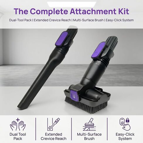JEDELEOS Crevice Tool Brush Replacement Parts for Shark Pet Cordless Stick IX141 IZ162H IZ163H IZ362H IZ562H IZ140 IZ142 UZ145 Removable Two-in-one Tool Brush Attachments for D-Shaped Vacuum in Kuwait