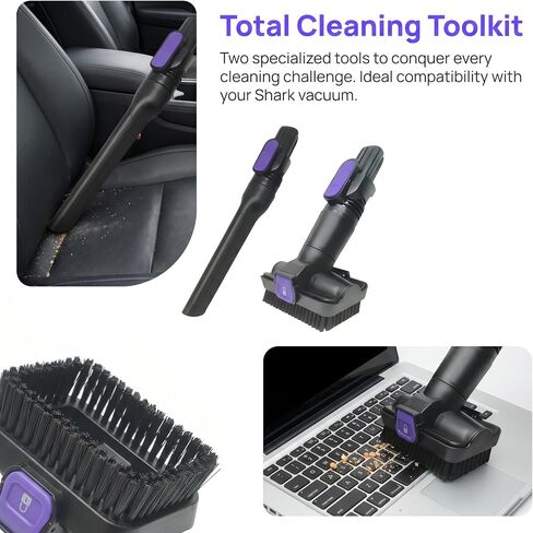 JEDELEOS Crevice Tool Brush Replacement Parts for Shark Pet Cordless Stick IX141 IZ162H IZ163H IZ362H IZ562H IZ140 IZ142 UZ145 Removable Two-in-one Tool Brush Attachments for D-Shaped Vacuum in Kuwait