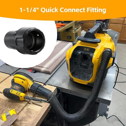 DWV9000 1-1/4" Quick Connector for DeWalt Dust Extractors | Universal Vacuum Hose Adapter for Power Tools, No Disconnects No Interruptions in Kuwait