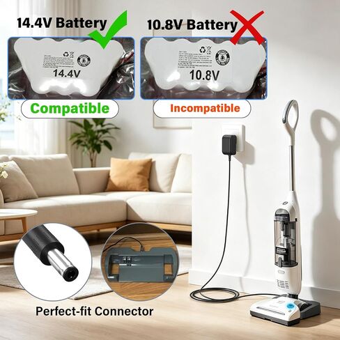 15V Power Adapter and Charger Base Compatible with Shark SV1106 SV1114 | Power Cord & Chaging Base Fit for SV1112 SV1110 SV1107 14.4V Battery Navigator Upright Bagless Cordless Stick Vacuum Cleaner in Kuwait