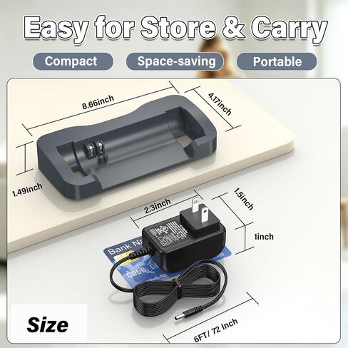 15V Power Adapter and Charger Base Compatible with Shark SV1106 SV1114 | Power Cord & Chaging Base Fit for SV1112 SV1110 SV1107 14.4V Battery Navigator Upright Bagless Cordless Stick Vacuum Cleaner in Kuwait