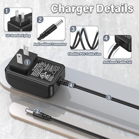 15V Power Adapter and Charger Base Compatible with Shark SV1106 SV1114 | Power Cord & Chaging Base Fit for SV1112 SV1110 SV1107 14.4V Battery Navigator Upright Bagless Cordless Stick Vacuum Cleaner in Kuwait