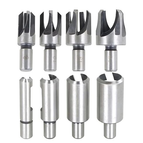 (8 Pack) Carbon Steel Wood Plug Hole Cutter Dowel Maker Shank Drill Bit Set in Kuwait